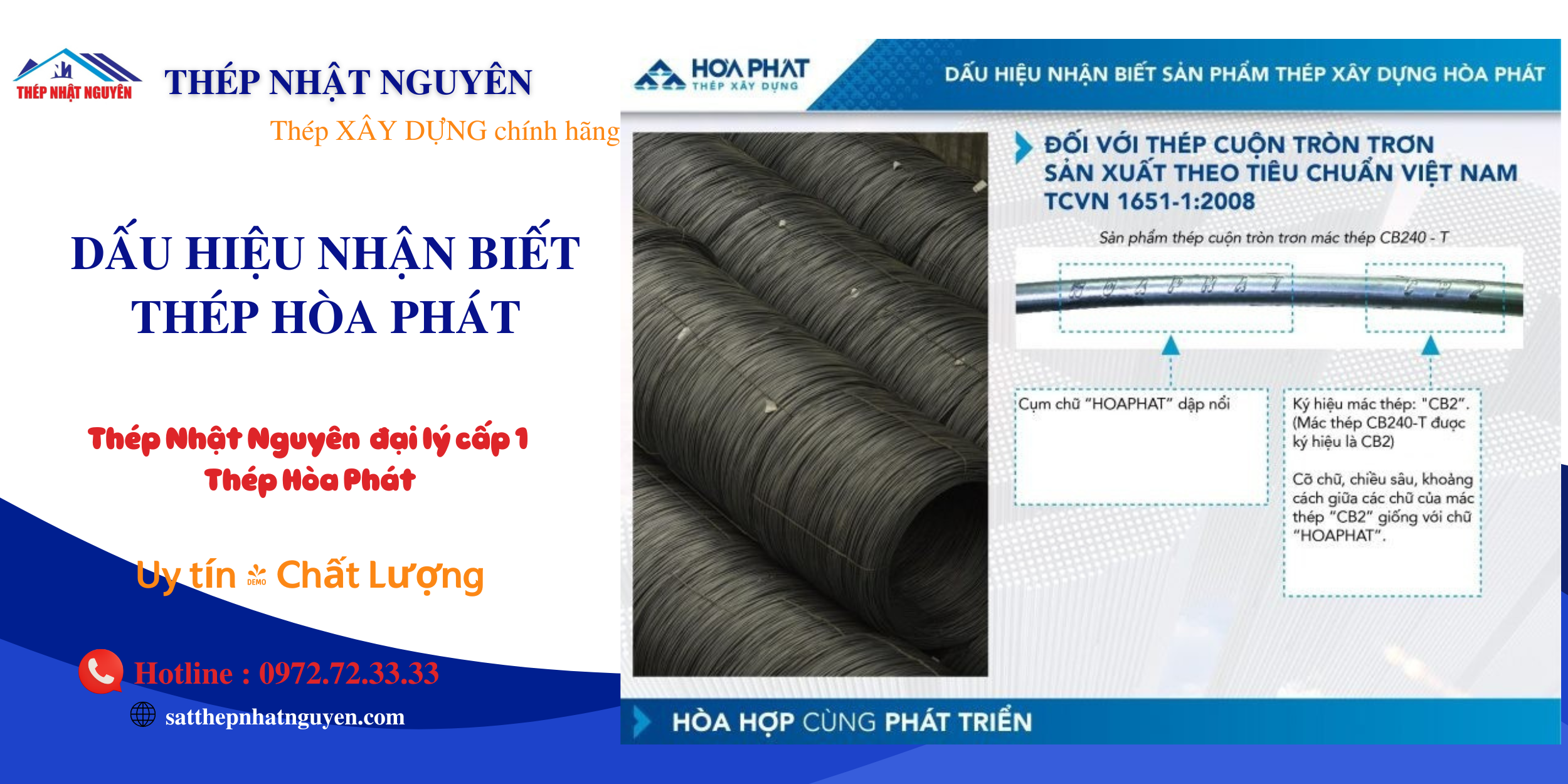 Dấu hiệu nhận biết thép hòa phát