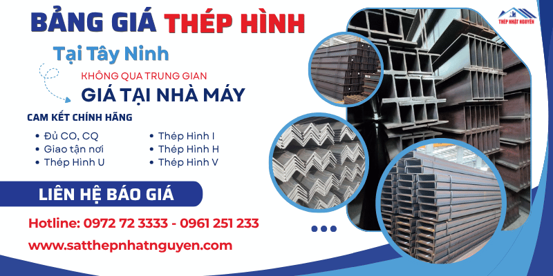 Bảng giá thép hình U, I, H, V chính hãng giá tốt