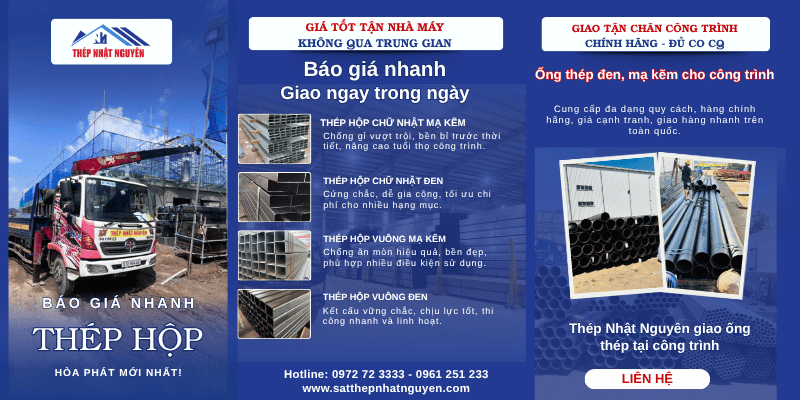Báo giá thép hộp Hòa Phát mới nhất