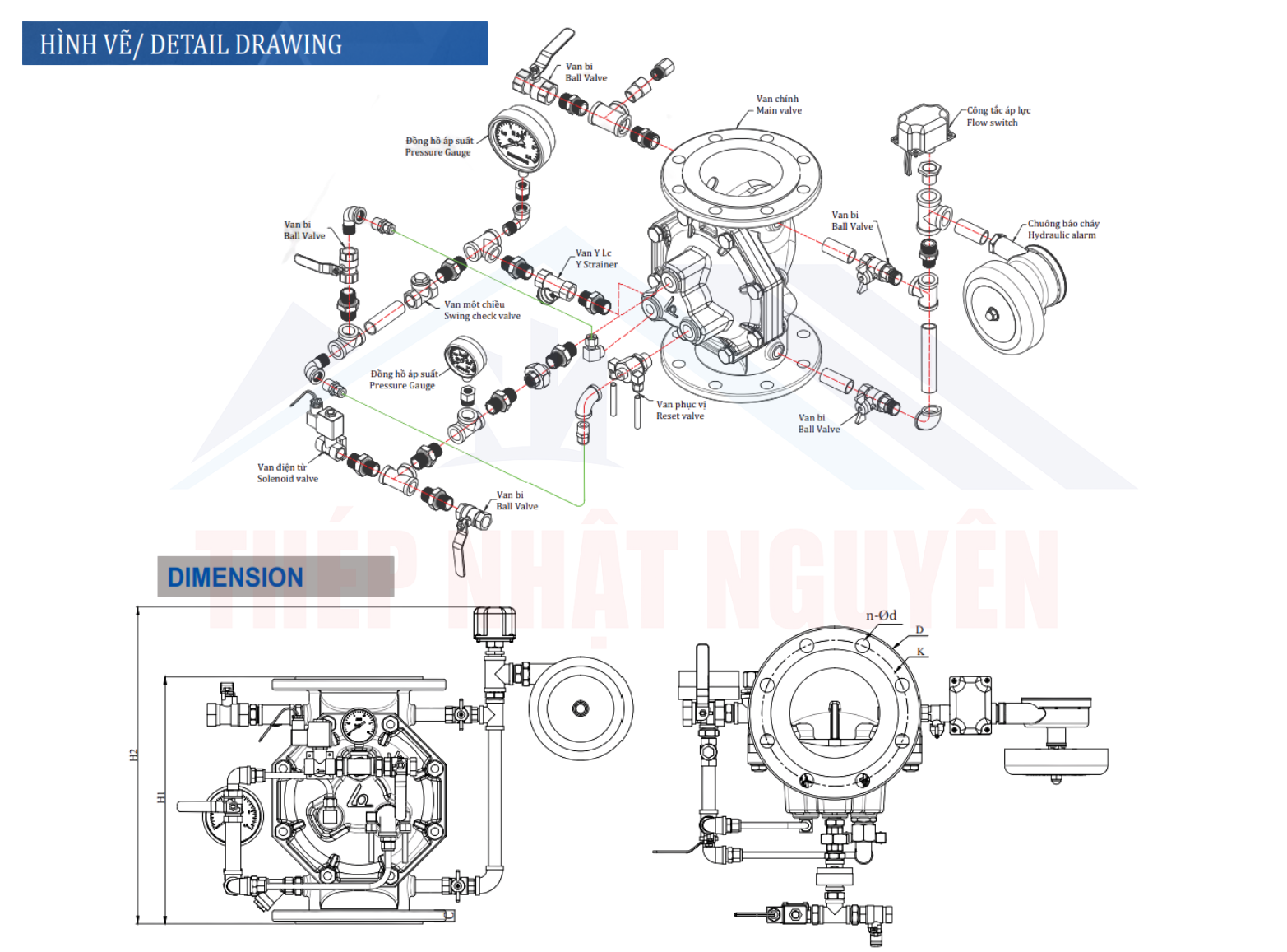Cấu tạo van báo động ShinYi chính hãng giá tốt