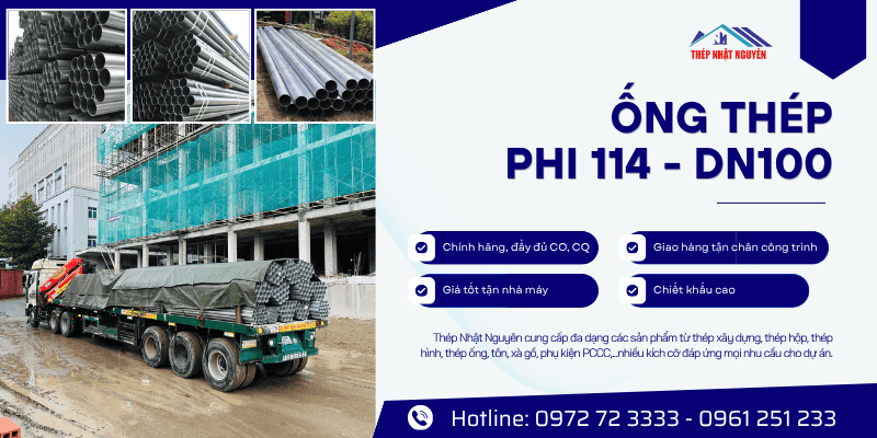 Ống thép phi 114 chính hangc giá tốt