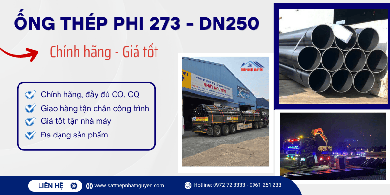 Ống thép phi 273 DN250 giá tốt