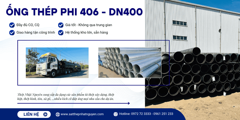 Ống thép phi 406 - DN400