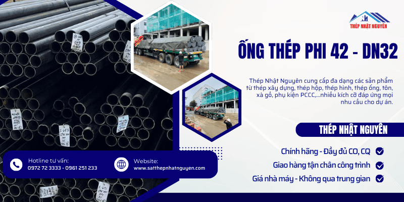 Ống thép Phi 42 chính hãng giá nhà máy