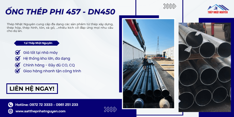 Ống thép phi 457 - DN450
