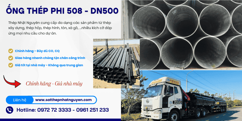 Ống thép phi 508 - DN500 chính hãng giá cực tốt