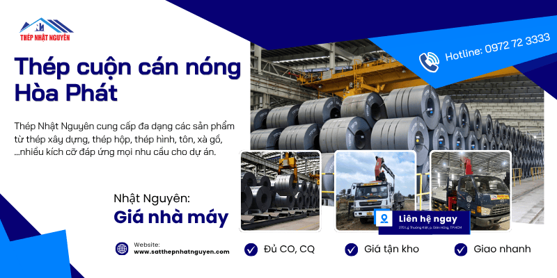 Thép cuộn cán nóng Hòa Phát chính hãng, giá tốt