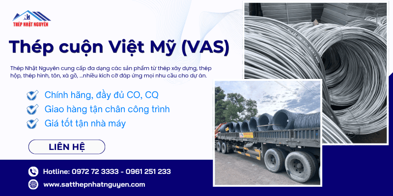 Thép cuộn Việt Mỹ chính hãng giá cực tốt