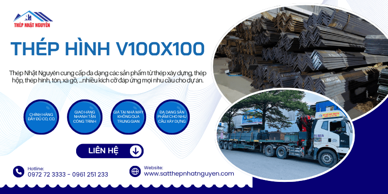 Thép hình V100x100 chính hãng giá tốt
