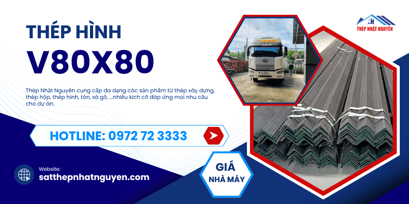 Thép hình V80x80 chính hãng giá cực tốt