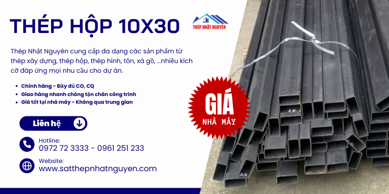 Thép hộp 10x30 chính hãng giá cực tốt