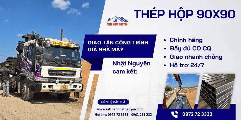 Thép hộp 90x90 chính hãng giá tốt tại nhà máy