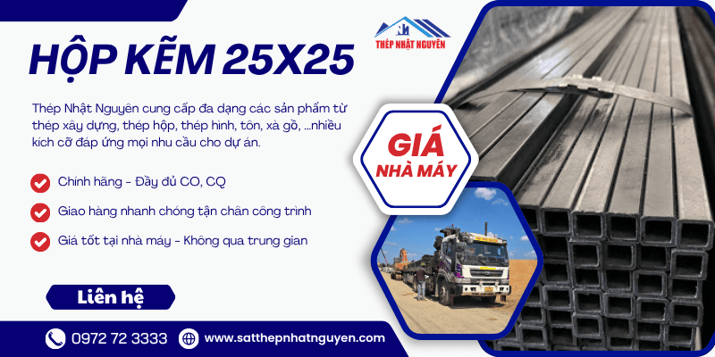 Thép hộp mạ kẽm chính hãng giá tốt