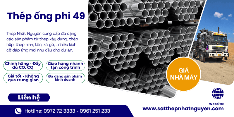 Thép ống tròn phi 49 giá kho