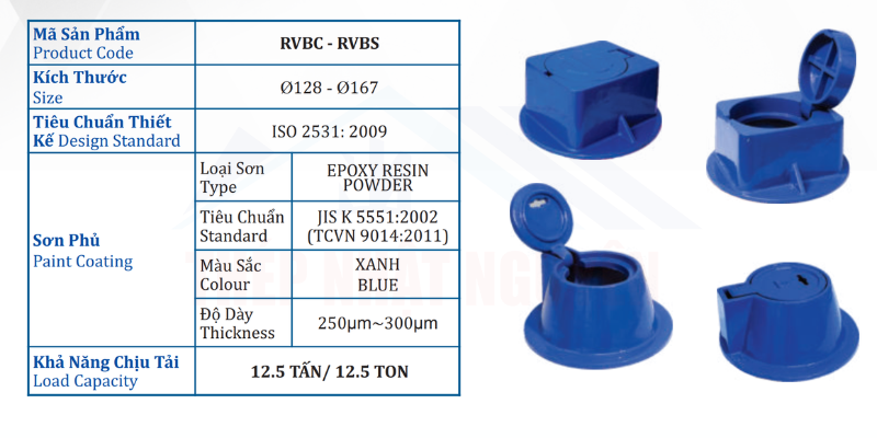 thông số kỹ thuật nắp hộp van 